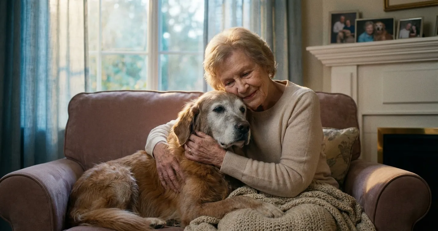Como cuidar de um cachorro idoso com conforto e carinho em casa