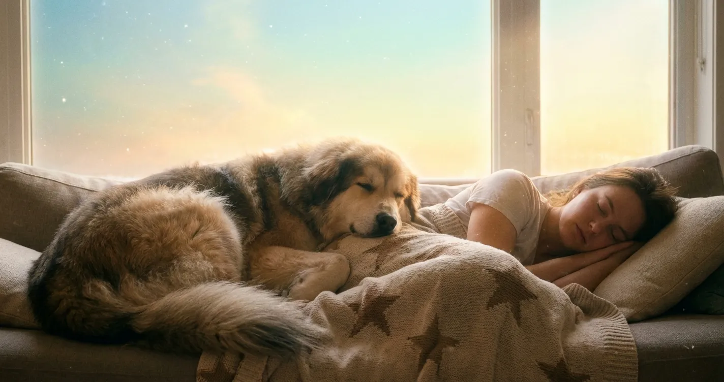 Por que os cachorros gostam de dormir encostados na gente